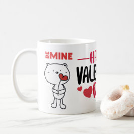 Caneca De Café Valentine's Day Bear Love Heart