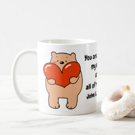 Caneca De Café Valentine's Day Bear Love Heart