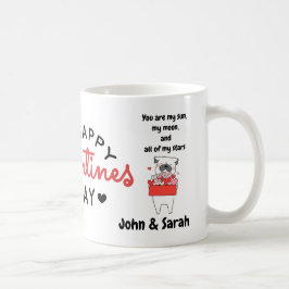 Caneca De Café Valentine's Day DogLove Heart