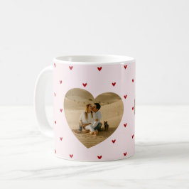 Caneca De Café Valentine's Day Hearts Red Pink Photo