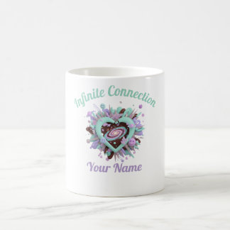 Caneca De Café Valentine's Day & Purple and teal Personalized Mug