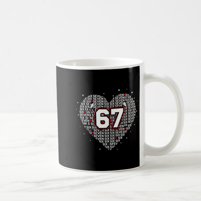 Caneca De Café Valentines Day Six Seven 67 Meme 6 7 Heart Boys Gi (Direita)