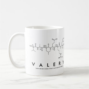 Caneca De Café Valery peptide name mug