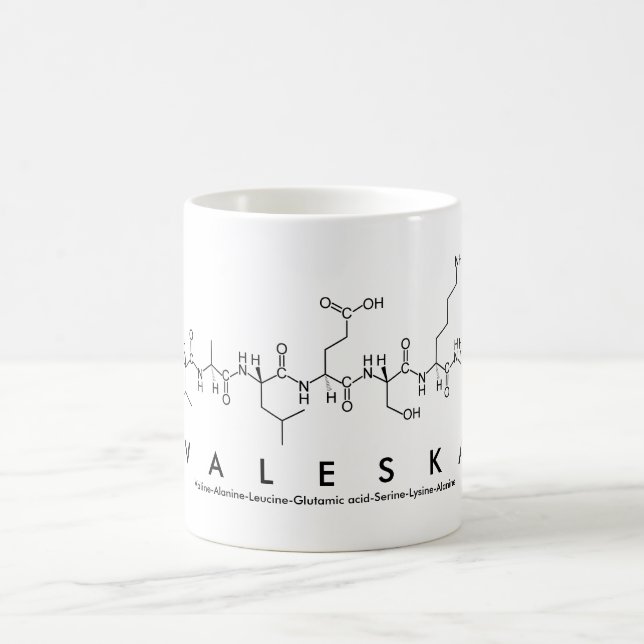 Caneca De Café Valeska peptide name mug (Centro)