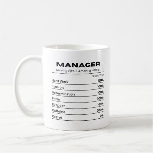 Caneca De Café Valor Diário de Gerentes e Líderes de Equipe