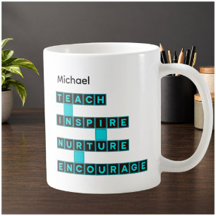Caneca De Café Valores do Instrutor Educador de Professores Prese