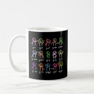 Caneca De Café Valores do Math Stick Fazendo Funções de Álgebra D