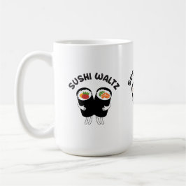 Caneca De Café Valsa de Sushi Com Texto