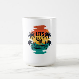 Caneca De Café "Vamos aproveitar o verão" - Vibes tropicais Typog