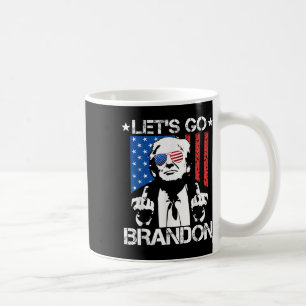 Caneca De Café Vamos Brandon Trump Sinalizador do Dedo Médio