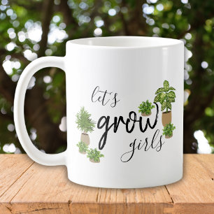 Caneca De Café Vamos cultivar garotas engraçadas dentro de planta
