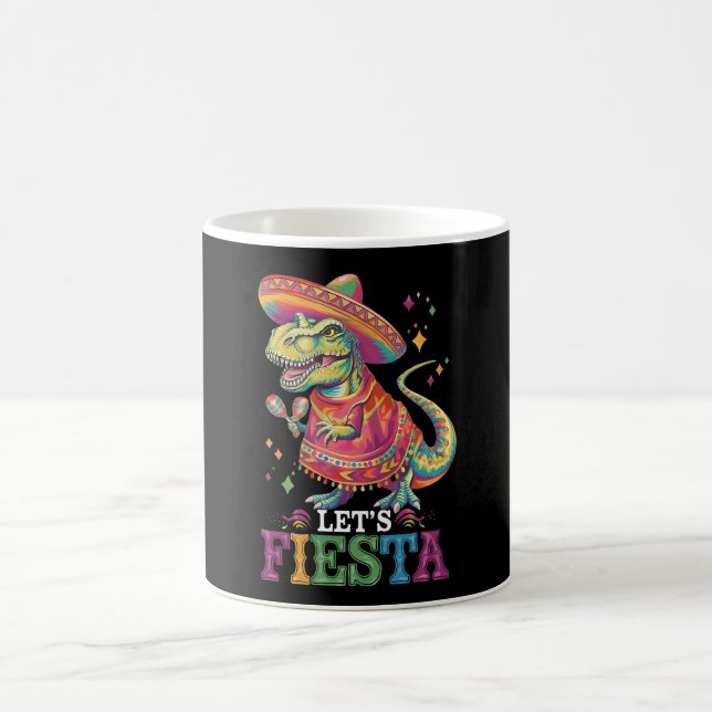 Caneca De Café Vamos Festejar Cinco De Maio T Rex Dinossauro (Centro)