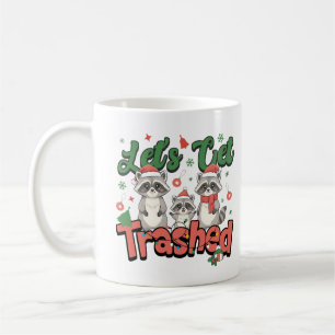 Caneca De Café Vamos Ficar Bêbados Mapache Divertido Natal Famíli