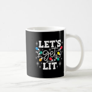 Caneca De Café Vamos Ficar Iluminados Bebendo Chapéu de Papai Noe