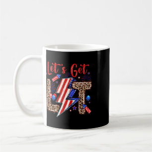 Caneca De Café Vamos Ficar Lit Bandeira Americana 4 De Julho Inde
