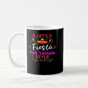 Caneca De Café  Vamos Fiesta San Antonio Style Party Cinco Felize
