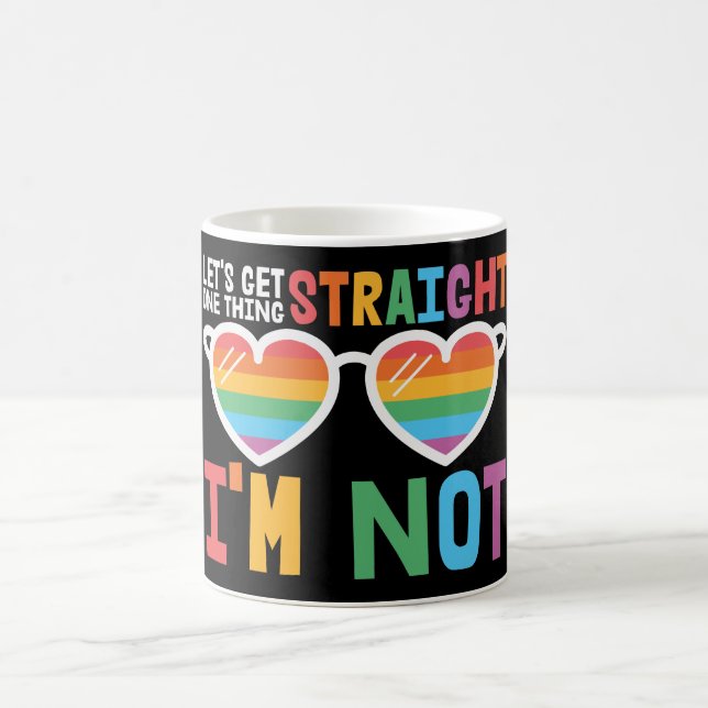 Caneca De Café Vamos ganha um Hetero que não sou orgulho LGBTQ (Centro)