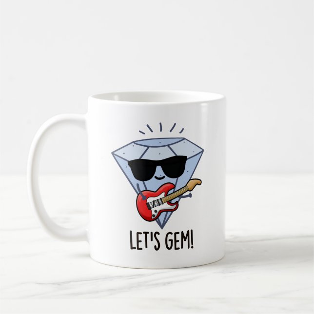 Caneca De Café Vamos Gem Funny Jewel Pun (Esquerda)