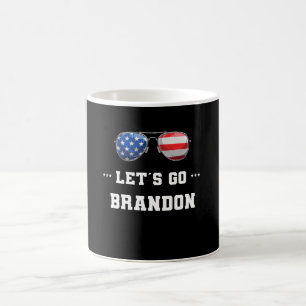 Caneca De Café Vamos Go Brandon Conservador EUA Flag JB