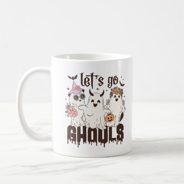Caneca De Café Vamos Go Ghouls Halloween (Esquerda)