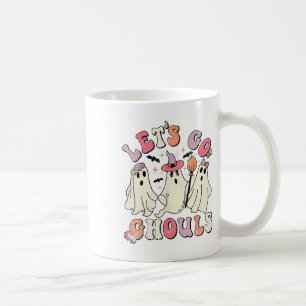 Caneca De Café Vamos Ir Ghouls Halloween Ghost Outfit Ret
