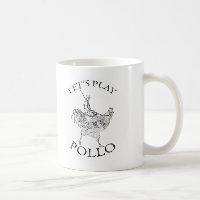 Caneca De Café Vamos Jogar Pollo! (Direita)