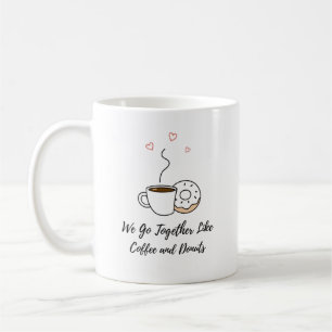 Caneca De Café Vamos juntos como café e Dia de os namorados Rosqu