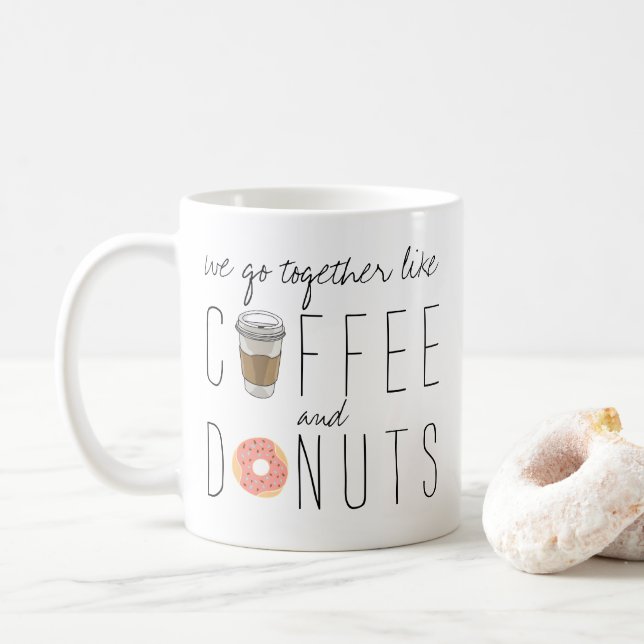 Caneca De Café Vamos Juntos Como Café E Rosquinhas (Com Donut)