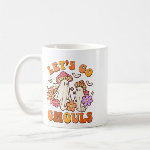 Caneca De Café Vamos lá fantasmas natal retro halloween