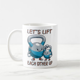 Caneca De Café Vamos Levantam-Se Uns Aos Outros, Elevando A Tela 