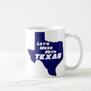 Caneca De Café Vamos Mess com Texas Blue