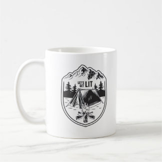 Caneca De Café Vamos Obter tendas de espera acampando clássico