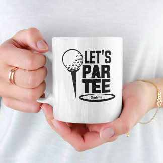 Caneca De Café Vamos Par O Golfe De Teto Engraçado Personalizado