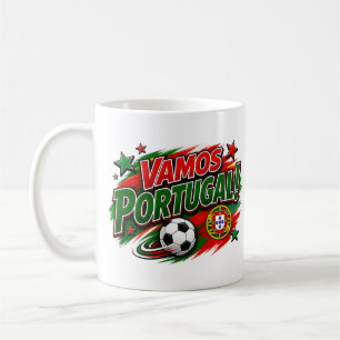 Caneca De Café VAMOS PORTUGAL! Fã Orgulho Português de Futebol