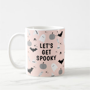 Caneca De Café Vamos Rosa Moderno de Halloween Ficar Louco