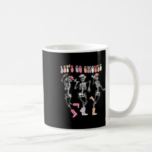 Caneca De Café Vamos Vai Ghouls Dançando Esqueleto Cowboy Ocident