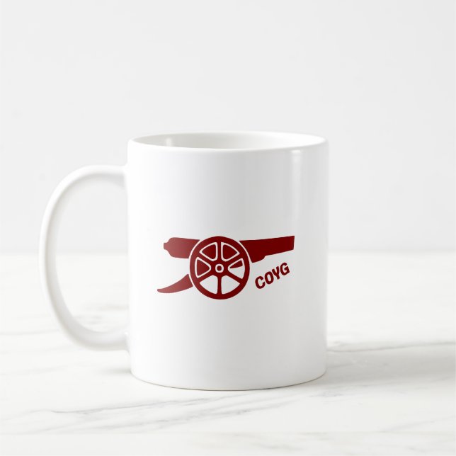 Caneca De Café Vamos você Gunners COYG (Esquerda)