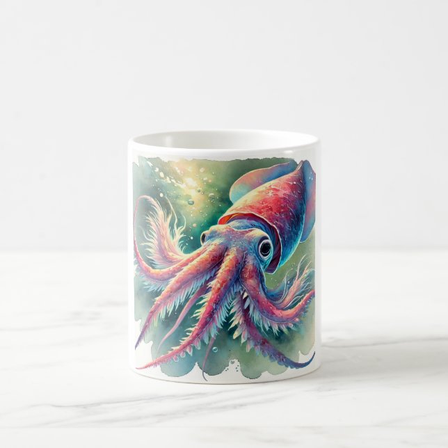 Caneca De Café vampire squid 171024AREF124 - Watercolor (Centro)