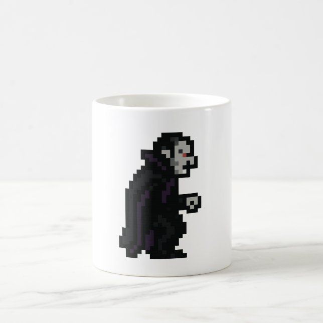 Caneca De Café Vampiro de 8 bits (Centro)