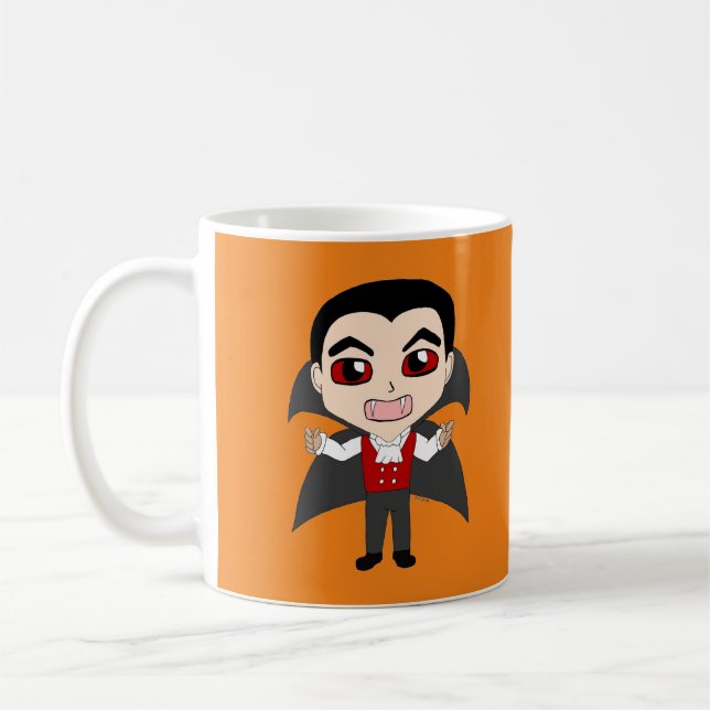 Caneca De Café vampiro de chibi (Esquerda)