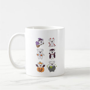Caneca De Café Vampiro do Diabo Polar Bear Halloween