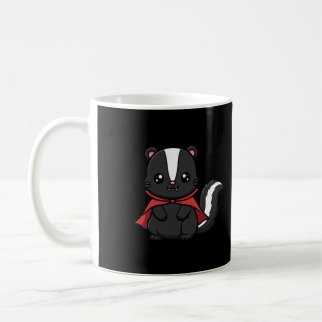 Caneca De Café Vampiro Esquilo Fofo de Halloween (Esquerda)