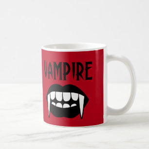 Caneca De Café Vampiro Vermelho Spooky Halloween