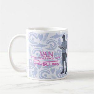 Caneca De Café Van - "daqui a cinco anos" cita mug