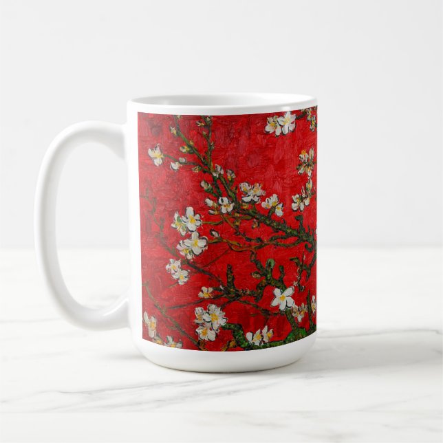 Caneca De Café Van Gogh Almond Blossoms Red (Esquerda)