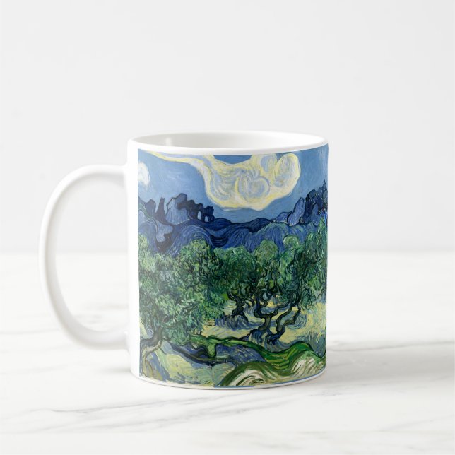 Caneca De Café Van Gogh As Oliveiras Pintura Paisagem (Esquerda)