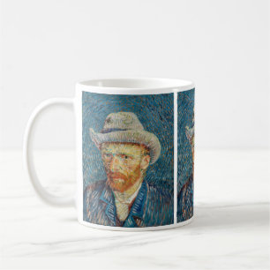 Caneca De Café Van Gogh - Autorretrato com um Chapéu de Feltro Ci
