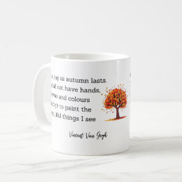 Caneca De Café Van Gogh Autumn Quote Decor For Home