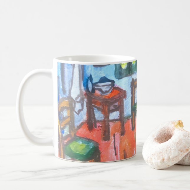 Caneca De Café Van Gogh Bedroom mini  (Com Donut)