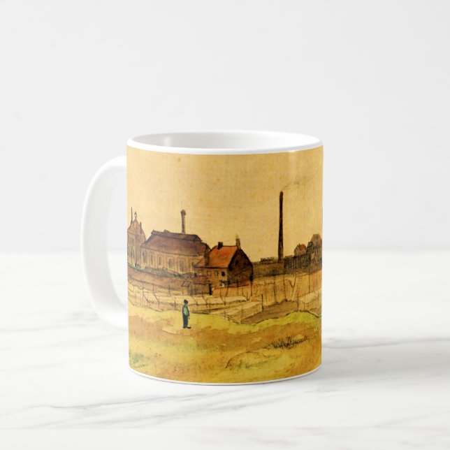 Caneca De Café Van Gogh - Mina de carvão no Borinage, (Frente Esquerda)